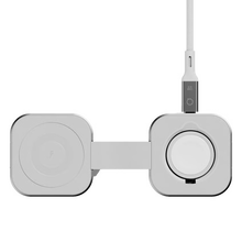 Linq 2-i-1 sammenklappelig trådløs MagSafe-oplader til iPhone, Apple Watch og AirPods med USB-C-kabel.