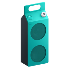 CMF by Nothing Speaker M, turkis bærbar Bluetooth 6.0-højttaler med bærehåndtag, to højttalergitre og drejeknap.