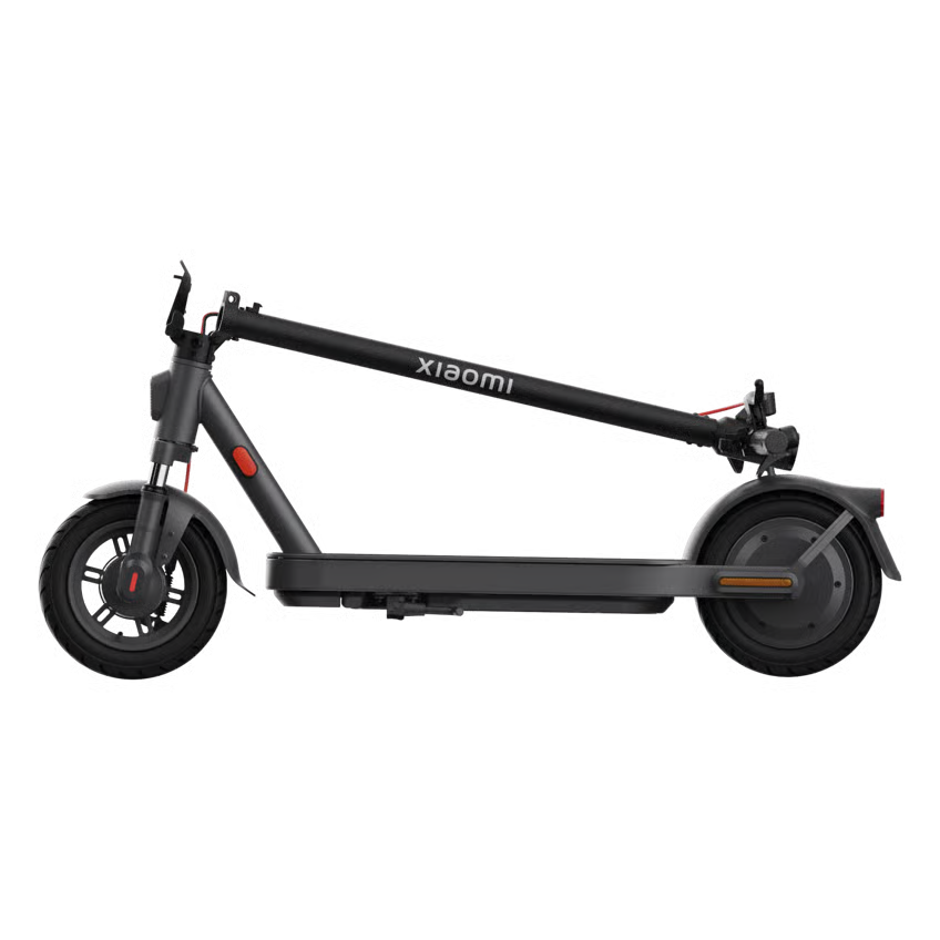 Xiaomi Electric Scooter Elite NE el-løbehjul, sammenfoldet, set fra siden, 20 km/t.