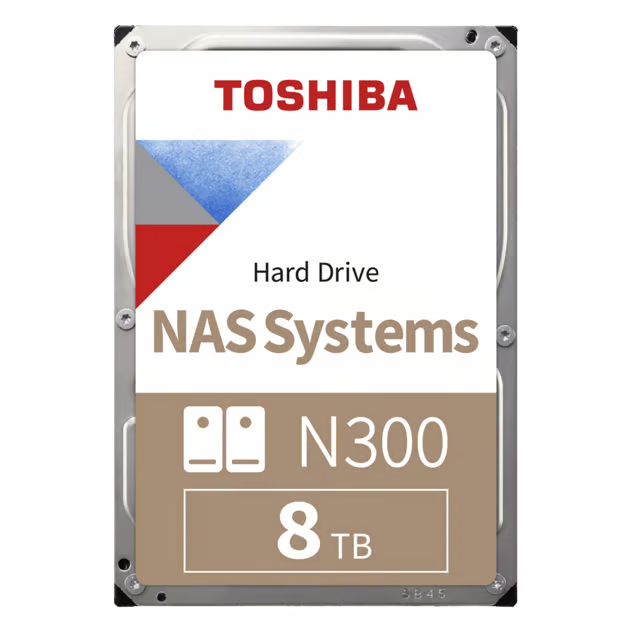 Toshiba N300 NAS-harddisk 8 TB 3,5″ SATA III 7.200 omdr./min.