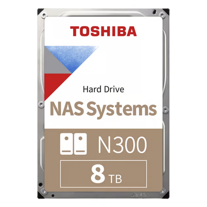 Toshiba N300 NAS-harddisk 8 TB 3,5″ SATA III 7.200 omdr./min.