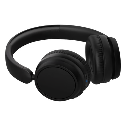 Philips 5000-serien trådløse over-ear-hovedtelefoner med blåt indikatorlys på siden.