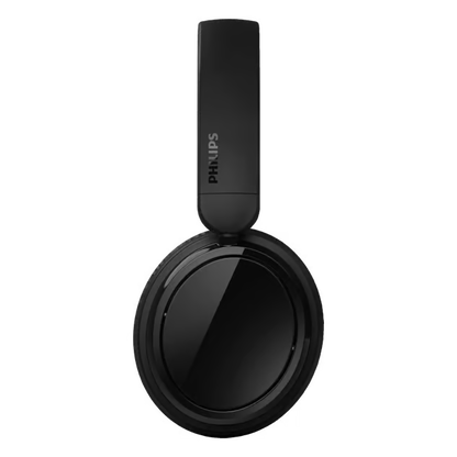 Sorter Philips 5000-serien trådløse over-ear-hovedtelefoner med blanke ørekopper, logo på hovedbøjlen og Bluetooth 5.3.