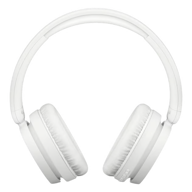 Hvide trådløse Philips 5000-serie over-ear-hovedtelefoner med polstrede ørekopper og Bluetooth 5.3.