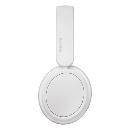 Hvide Philips 5000-serie trådløse over-ear-hovedtelefoner med Bluetooth 5.3, runde ørekopper og logo på hovedbøjlen.