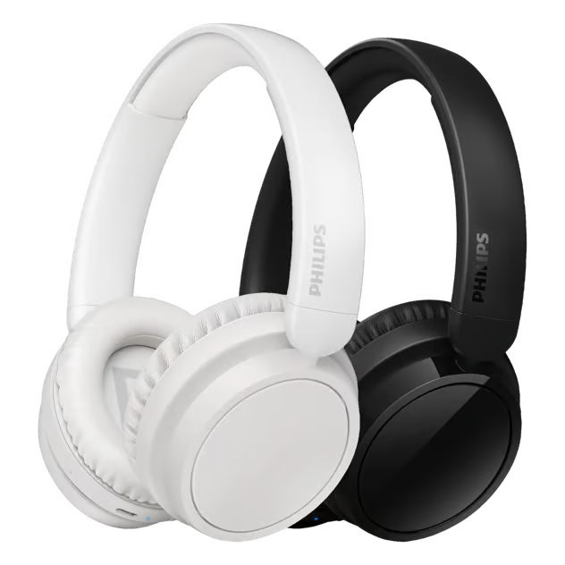 Philips 5000-serien over-ear-hovedtelefoner i sort og hvid med trådløs Bluetooth 5.3.