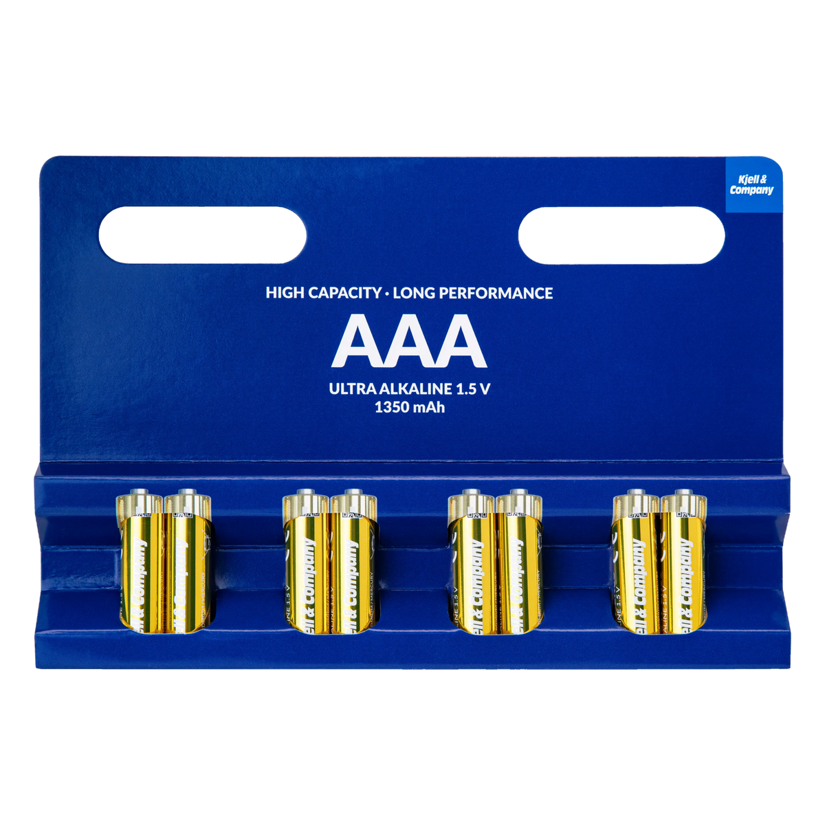 8-pak Kjell  Company Ultra Alkaline AAA-batterier LR03, 1350 mAh, 1,5 V.