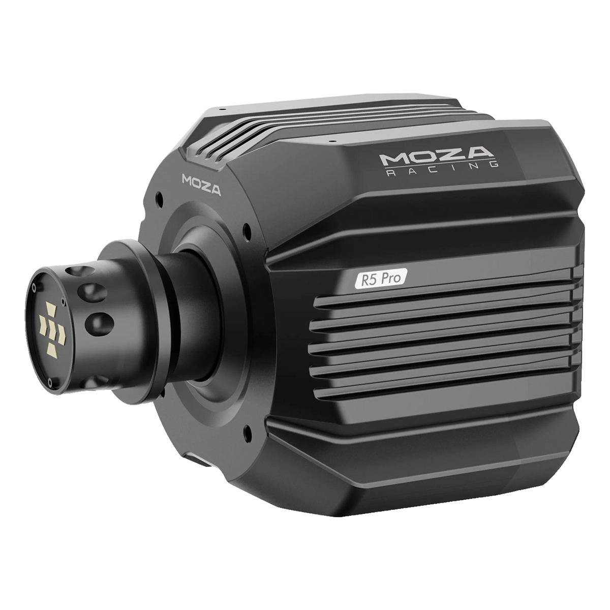 MOZA Racing R5 Pro racersimulator-pakke, direkte drev, 6 Nm, sort fod med ratnav med hurtigudløser.