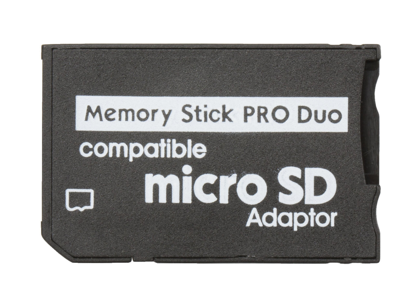 Adapter Micro-SD til Memory Stick Pro Duo sort, slot til microSD kort, kompatibel med Sony kamera.