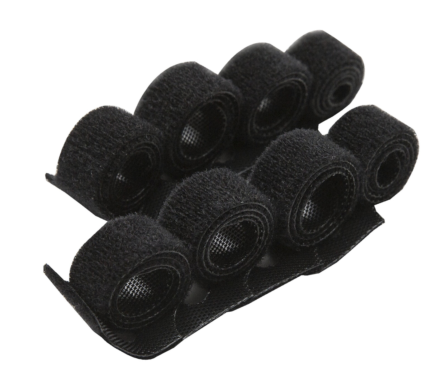 Luxorparts kabelsamlere, sort, pakke med 8 stk, arrangeret samlet til kabelstyring.