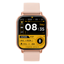 Rosa Denver SWC-176 smartwatch med sundhedssporing og digital urskive med klokkeslæt, dato, skridt og kalorier.