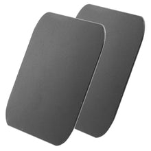Linocell plader 2-pak, sorte, rektangulære med afrundede hjørner, let overlappende, til magnetisk mobilholder.
