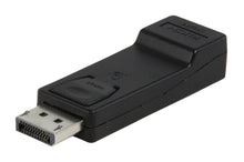 Luxorparts DisplayPort til HDMI adapter sort, DisplayPort stik foran og HDMI port i den anden ende.