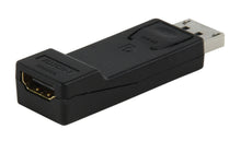 Adapter DisplayPort til HDMI, sort, DisplayPort han til HDMI hun, videooverførsel.