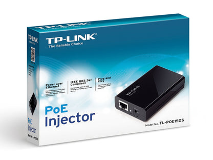 TP-Link POE-injektor retail box med Power over Ethernet, 802.3af support og plug-and-play.