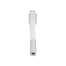 Adapter Lightning til 3,5 mm høretelefoner hvid/sølv, tilslutning af 3,5 mm jack til enheder uden hovedtelefonport.