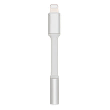 Adapter Lightning til 3,5 mm sølv/hvid til kablede hovedtelefoner med 3,5 mm jack og enhed med Lightning-port.