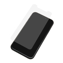 Sort iPhone 11/Xr med Elite Extreme skærmbeskyttelse placeret klar til montering.