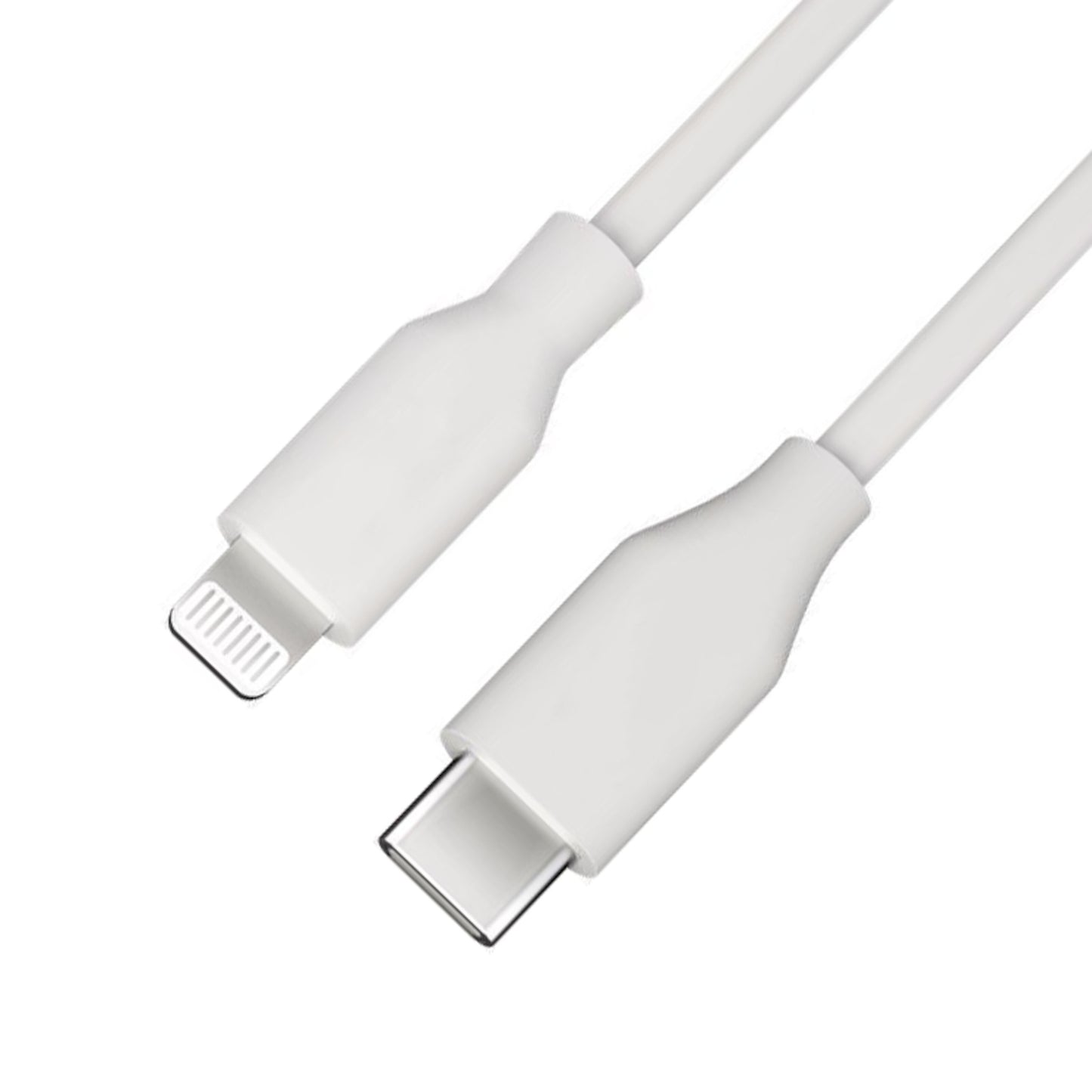Linocell USB-C til Lightning-kabel 0,5 m hvid MFi-certificeret til iPhone med USB-C og Lightning stik.