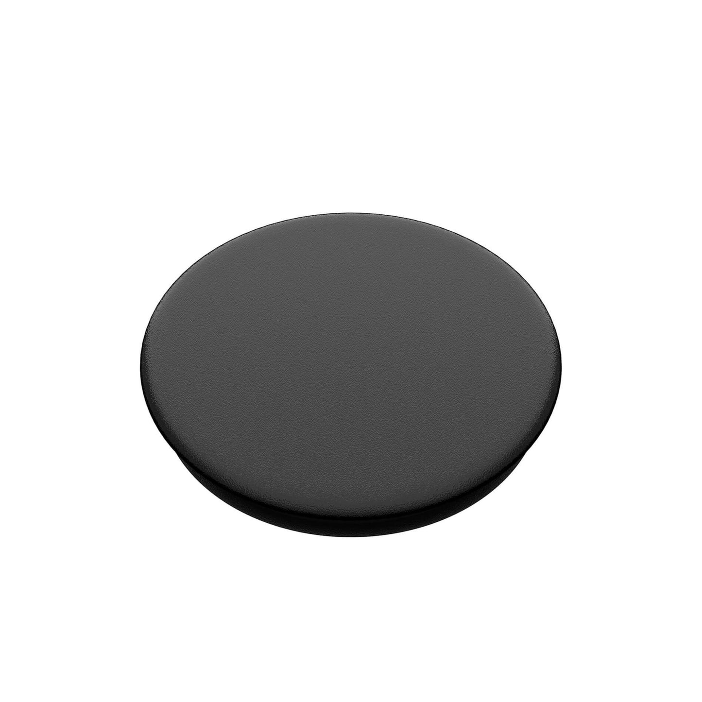 Popsockets aftageligt mobilgreb, sort, rundt og fladt design med glat overflade.