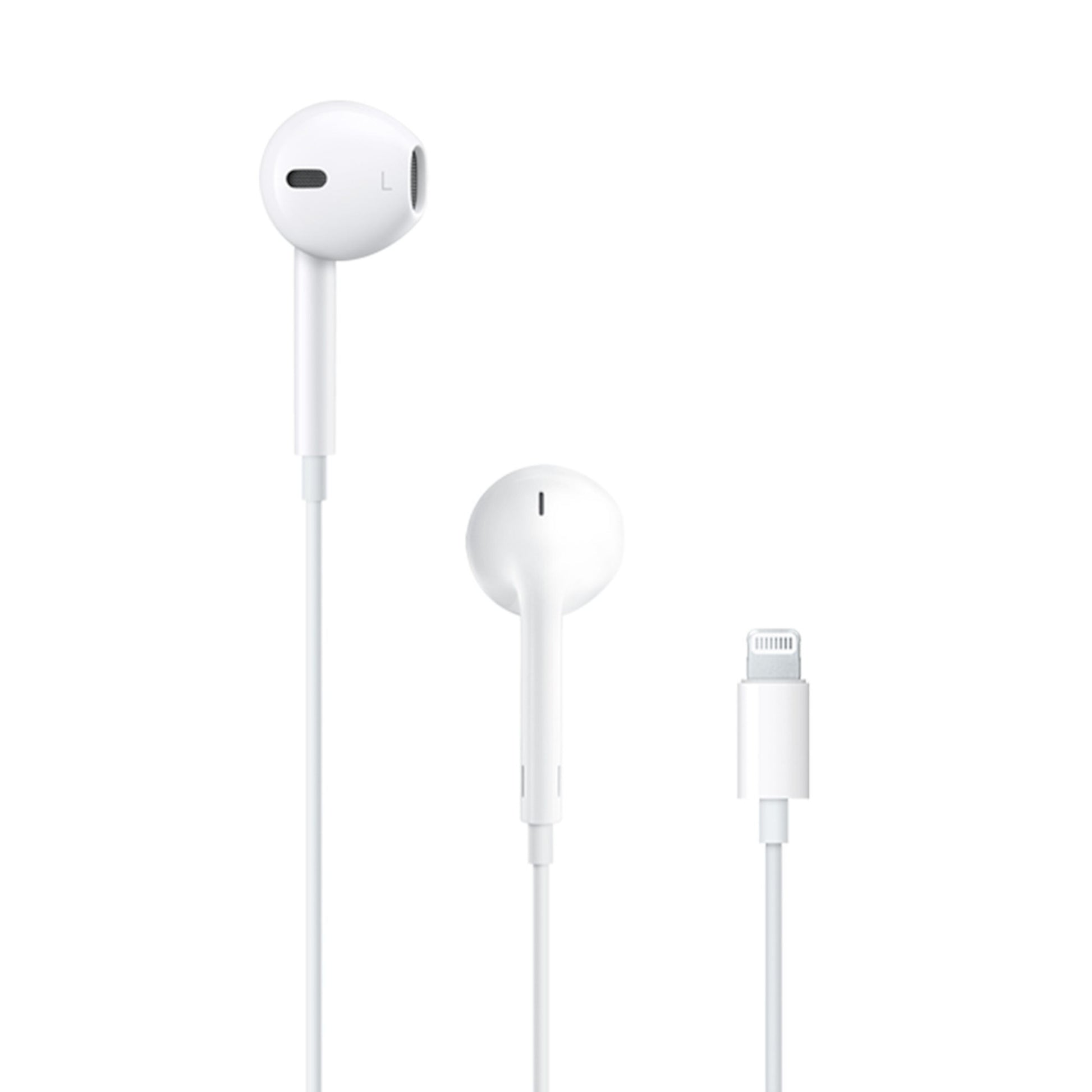 Apple EarPods kablede øretelefoner med Lightning-stik og indbygget mikrofon.