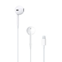 Apple EarPods kablede øretelefoner med Lightning-stik og indbygget mikrofon.