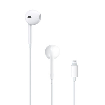 Apple EarPods kablede øretelefoner med Lightning-stik og indbygget mikrofon.