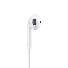 Apple EarPods med Lightning-stik, hvid, højre øretelefon med afrundet form og synligt højtalergitter.