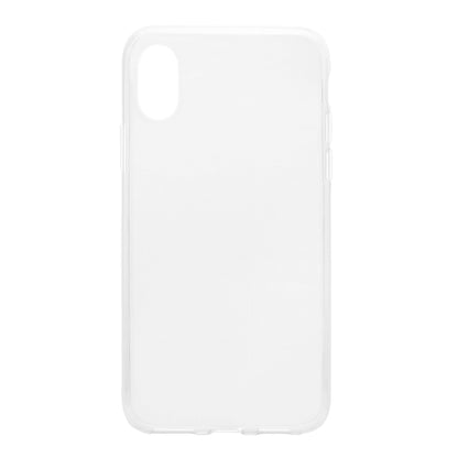 Second Skin 2.0 transparent fleksibelt cover med afrundede hjørner og kamerahul, passer til iPhone X/Xs.