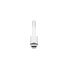 Adapter USB-C til 3,5 mm vist lodret med USB-C stikket fremad.