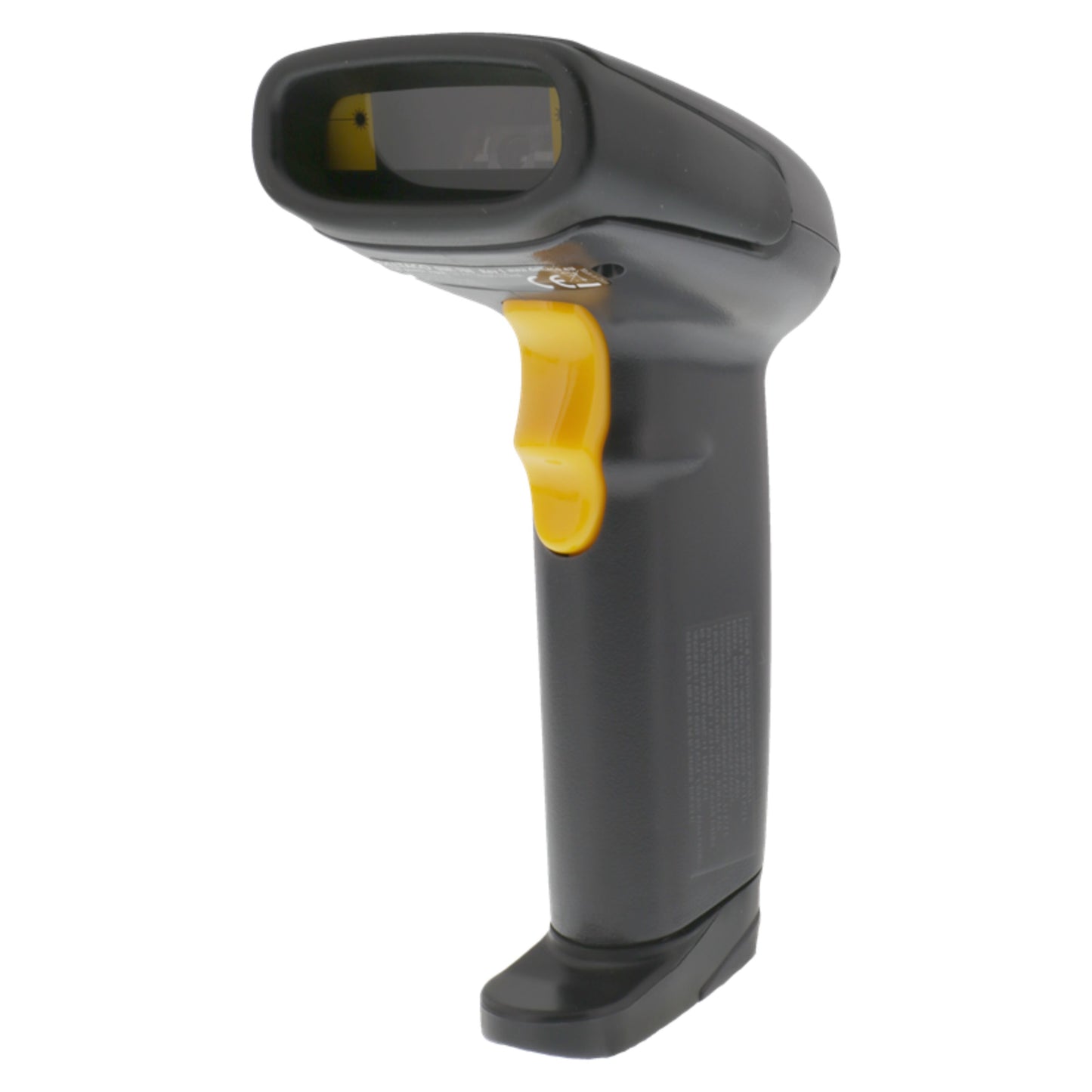 Deltaco DUR-798 stregkodelæser, sort, gul aftrækker, USB-port, IP65 beskyttelse.