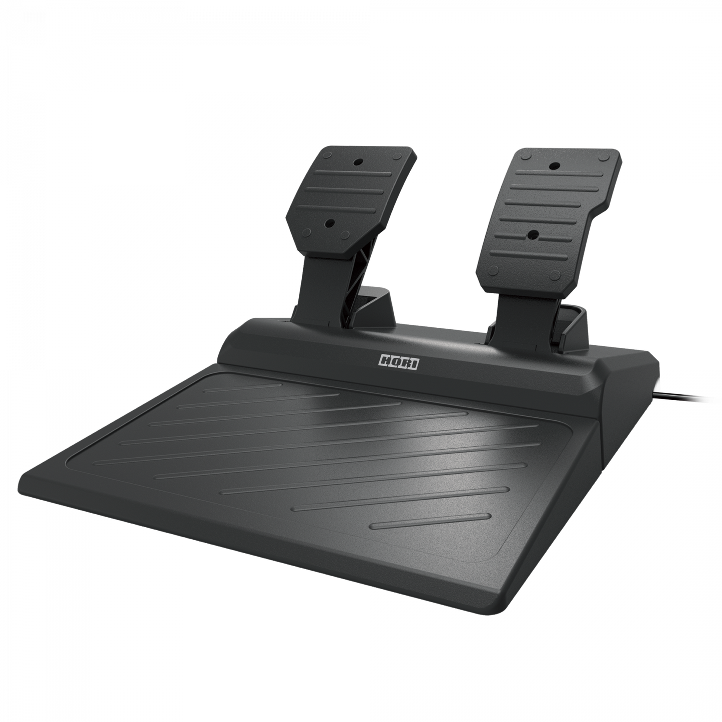 Hori sort dualpedal-controller med teksturerede skrå fodpedaler og kabel til Xbox Series X/S/PC Racing Wheel Overdrive.