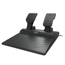 Hori sort dualpedal-controller med teksturerede skrå fodpedaler og kabel til Xbox Series X/S/PC Racing Wheel Overdrive.