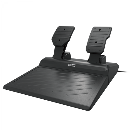 Hori sort dualpedal-controller med teksturerede skrå fodpedaler og kabel til Xbox Series X/S/PC Racing Wheel Overdrive.