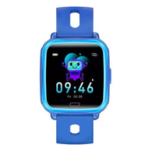 Denver SWK-110P smartwatch til børn, blå silikonerem, farvet touchscreen med tegneserierobot kl. 09:46 fredag 02-26.