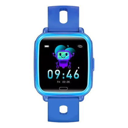 Denver SWK-110P smartwatch til børn, blå silikonerem, farvet touchscreen med tegneserierobot kl. 09:46 fredag 02-26.