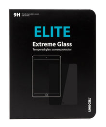 Elite Extreme Skærmbeskyttelse iPad 9,7" 9H hærdet glas 0,26 mm med enkel tabletskitse og tallet 7 på forsiden.