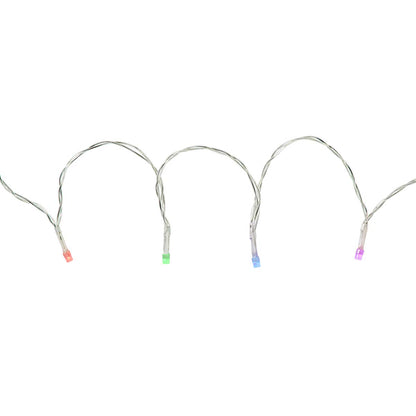 Nedis SmartLife LED gardin lyskæde 180 RGB LED, 3 m sølvtråd, lyser rød, grøn, blå og lilla.